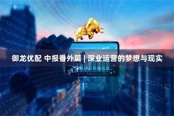 御龙优配 中报番外篇 | 深业运营的梦想与现实
