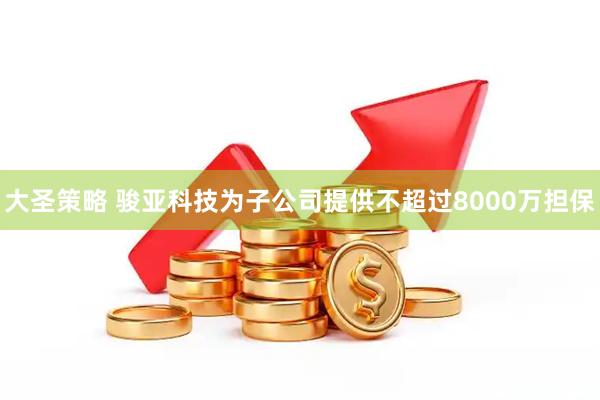 大圣策略 骏亚科技为子公司提供不超过8000万担保